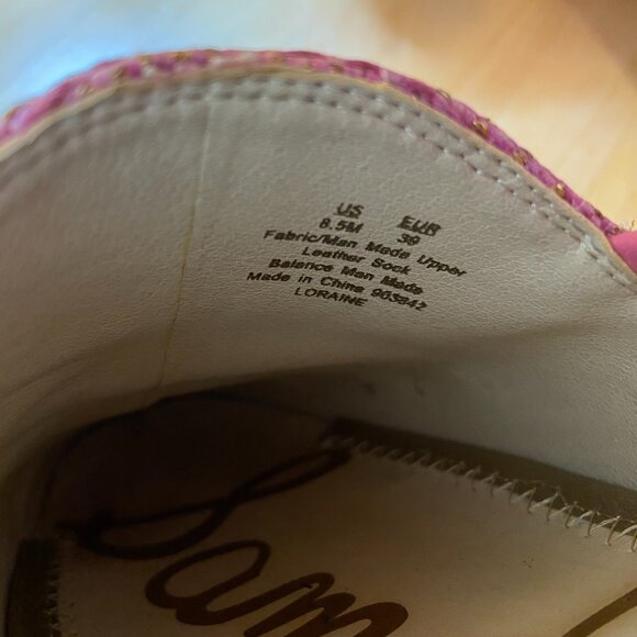 Sam Edelman women's Lorraine pink & gold loafers - Picture 4 of 8